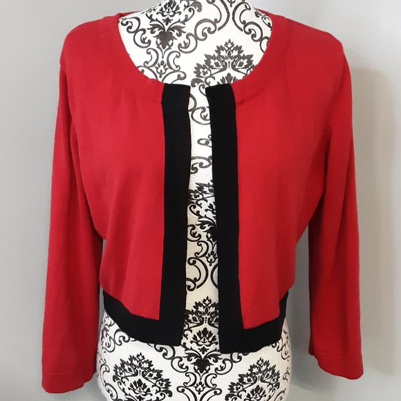 Chadwicks of Boston Open Front Cropped Cardigan - Picture 7 of 11